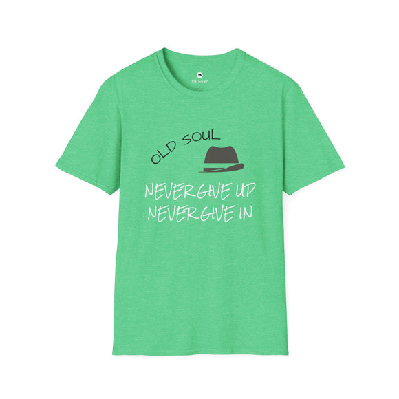 OLS SOUL  -  Never GIve Up   -    Unisex T-Shirt, Vintage Vibe T-shirt