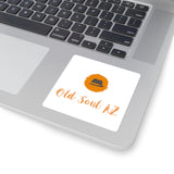 Vintage Old Soul AZ Square Stickers, Cool Laptop Decals, Unique Party Favors, Hipster Retro Gifts, Bohemian Style Stickers, Creative Art - Old Soul AZ 
