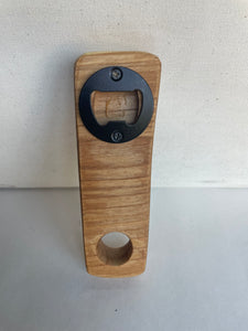 Wood bottle openers